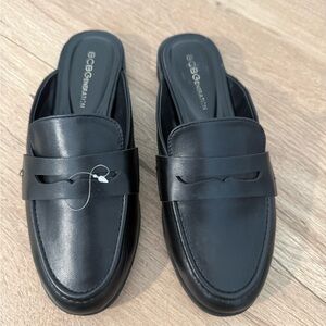 BCBGeneration Women’s Black Slip-On Penny Loafers, NWOT